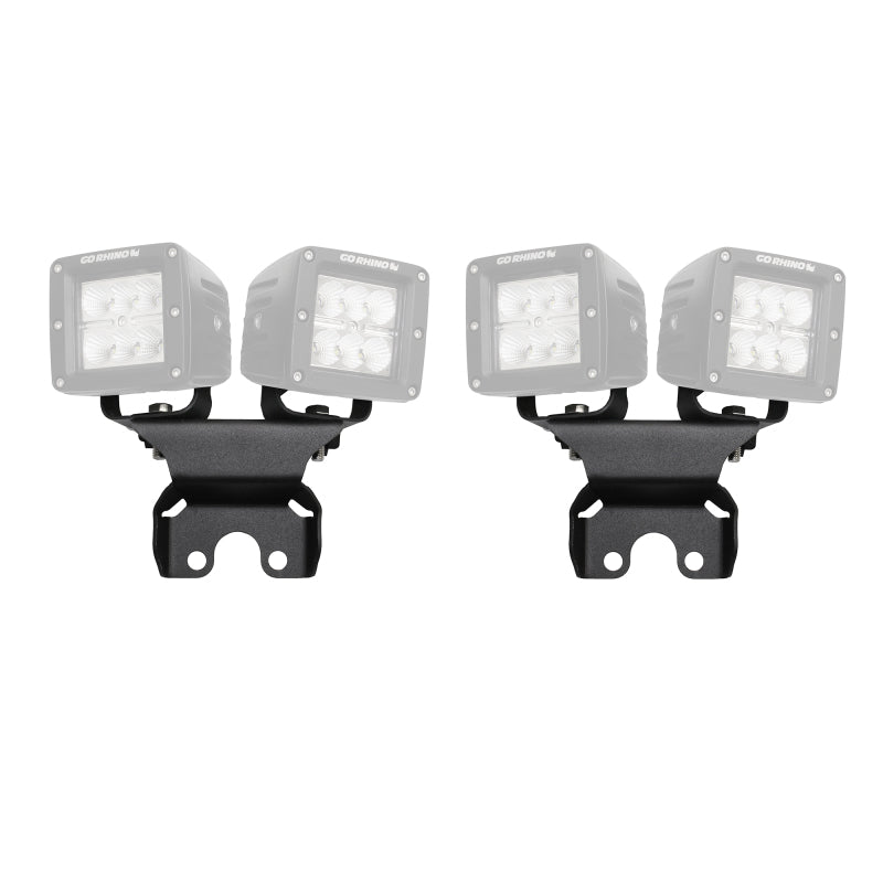 Go Rhino 18-20 Jeep Wrangler JL/JLU Light Mount - One or Two 3in Cubes