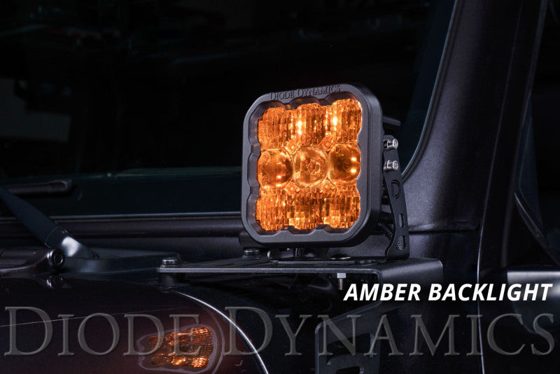 Diode Dynamics SS5 LED Pod Pro - Yellow Driving (Single)