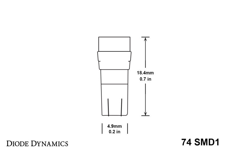 Diode Dynamics 74 SMD1 LED - Green (Pair)