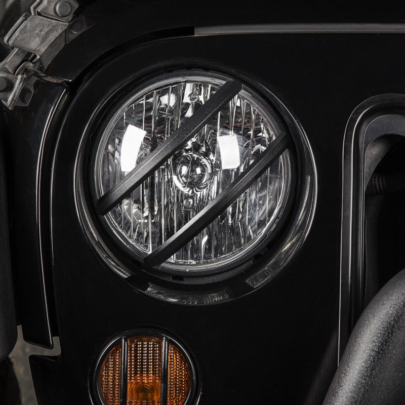 Rugged Ridge 07-18 Jeep Wrangler JK Black Elite Pivotal Headlight Euro Guard