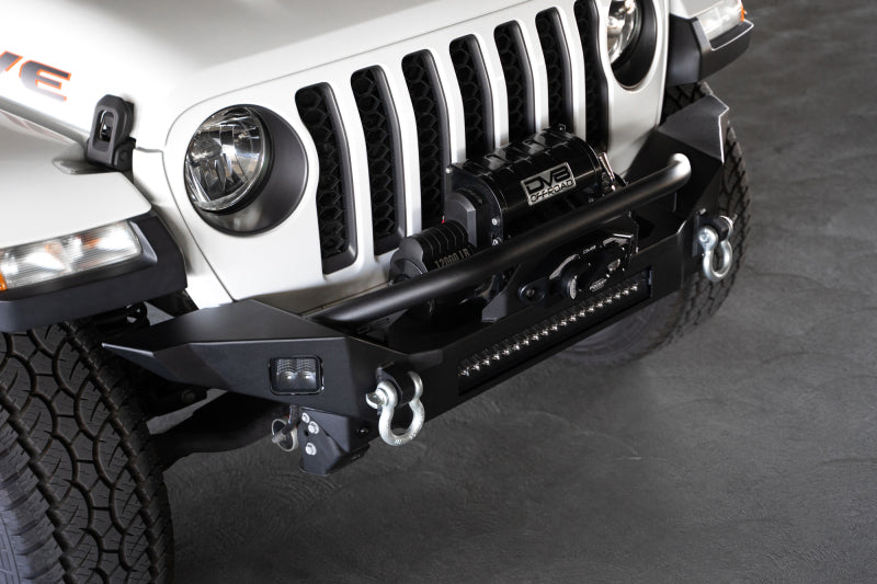 DV8 Offroad 18-23 Jeep Wrangler JL / 20-23 Jeep Gladiator JT FS-7 Mid-Width Winch Front Bumper