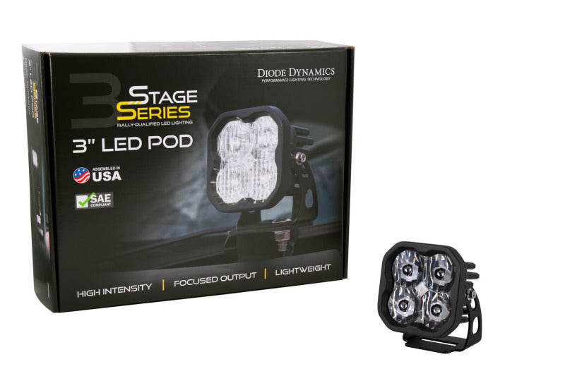 Diode Dynamics SS3 LED Pod Sport - White SAE Fog Standard (Single)