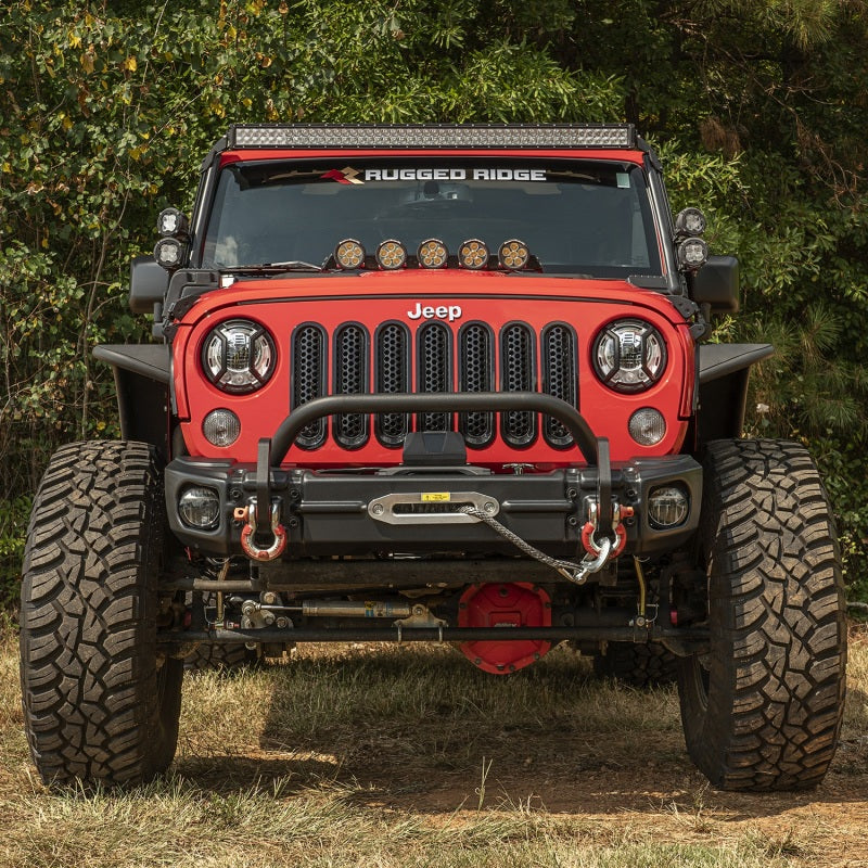 Rugged Ridge Arcus Front Bumper Set W/ Overrider 2018 Jeep Wrangler JK