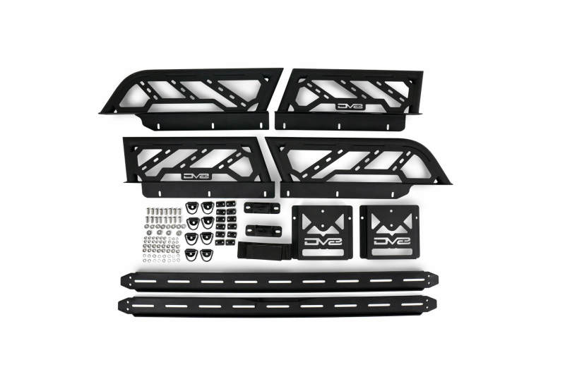 DV8 Offroad 20-22 Jeep Gladiator JT / 05-21 Toyota Tacoma Overland Bed Rack - 2pc. Adjustable