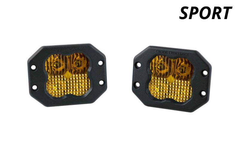 Diode Dynamics SS3 Sport ABL - Yellow SAE Fog Flush (Pair)