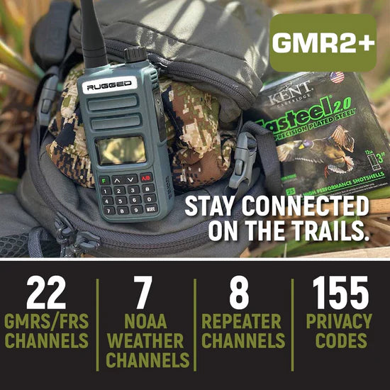 2 PACK - Rugged GMR2 PLUS GMRS and FRS Two Way Handheld Radios