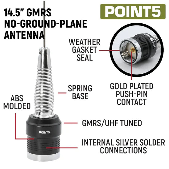 Jeep Wrangler JL, JLU, and Gladiator JT Two-Way GMRS Mobile Radio Kit